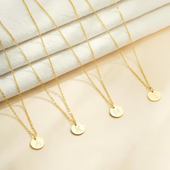 Timeless 18K Gold Filled Initial Pendant Necklace - A-Z Options Available - Picture 7 of 7